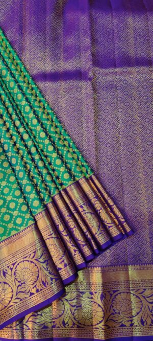 Double shade kanchipuram silk saree