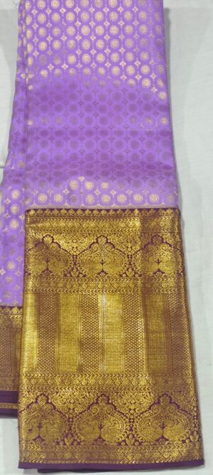 MM2009 Lavender wedding silk saree online contrast purple border