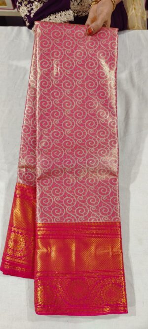 J0J1001 Wine colour pattu saree online with kanchi maroon border