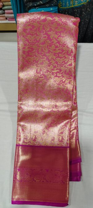 DOD1002 pastel pink pattu saree online in dark pink border
