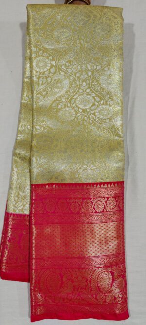 J0J1008 Gold pattu saree online  in reddish pink border