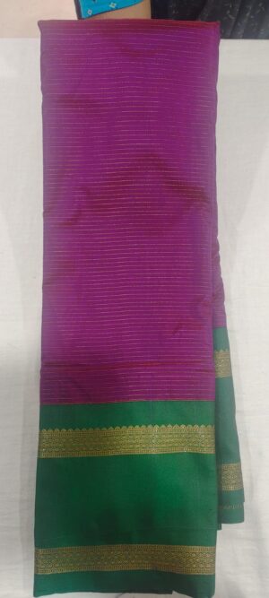 AOA1018 magenta gadwal pattu saree online in green border