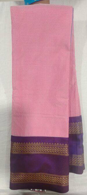 AOA1011 Baby pink pattu saree online in grape wine border