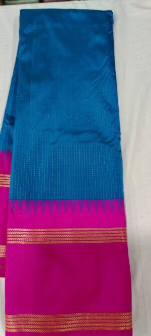 AOA1013 Dark Ananda pattu  saree online in pink blue border