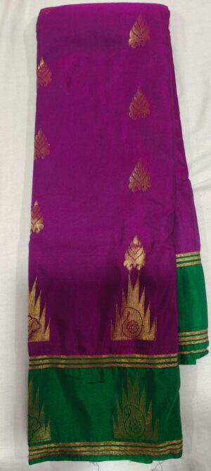 BOB1004 Chandrkantham pattu saree in online green border