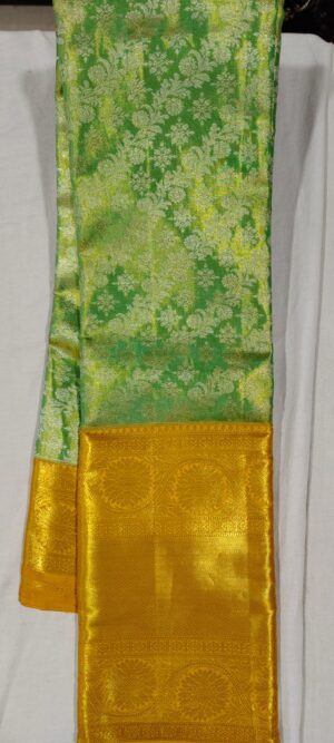 LL1003 Sea green wedding saree online at Hyderabad Bangalore in 12 inches  mustard border