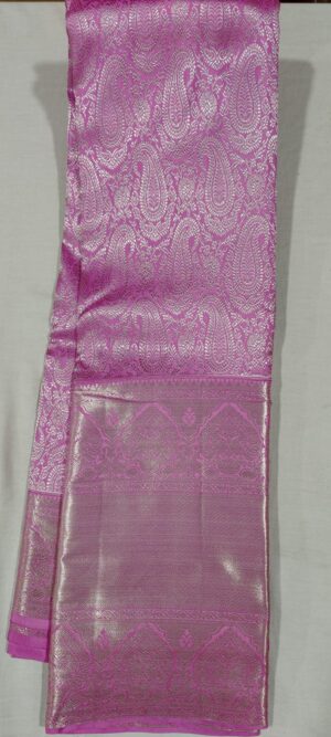 LL1001 Baby pink wedding saree online at Hyderabad Bangalore in 12 inches border
