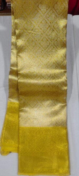 LL1009 Gold silver wedding saree online at Hyderabad Bangalore in 6 inches border