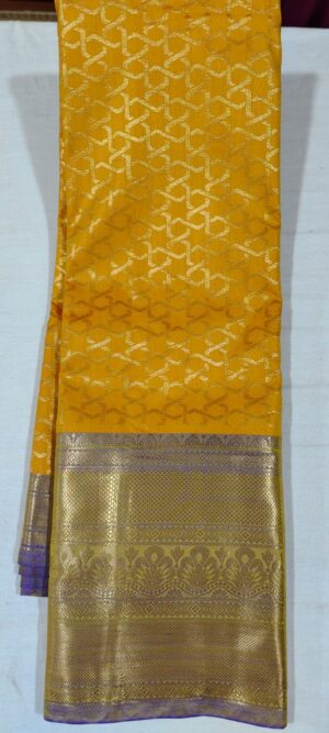EE2015 Mustard kanchi pattu saree online at Hyderabad Banglore in contrast border