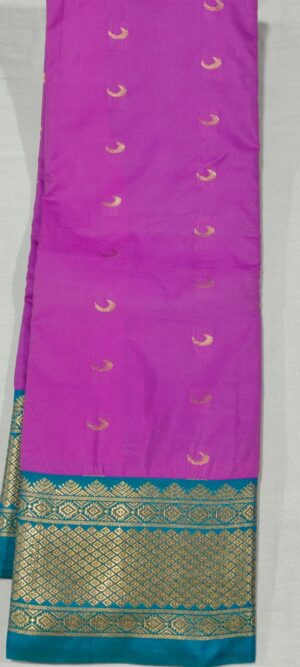 AA1019 Lavender pattu saree online at Hyderabad Bangalore contrast Ananda blue border