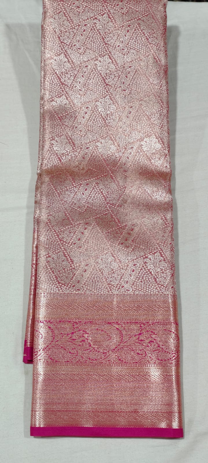 GG1016 Onion pink kanchi pattu saree online at Hyderabad Bangalore contrast pink border