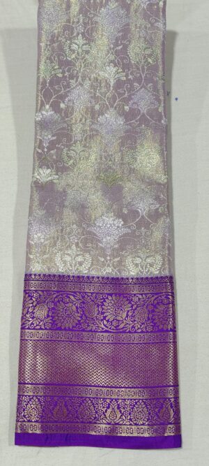 LL2025 Lavender kanchi pattu saree online at Hyderabad Bangalore contrast violet border