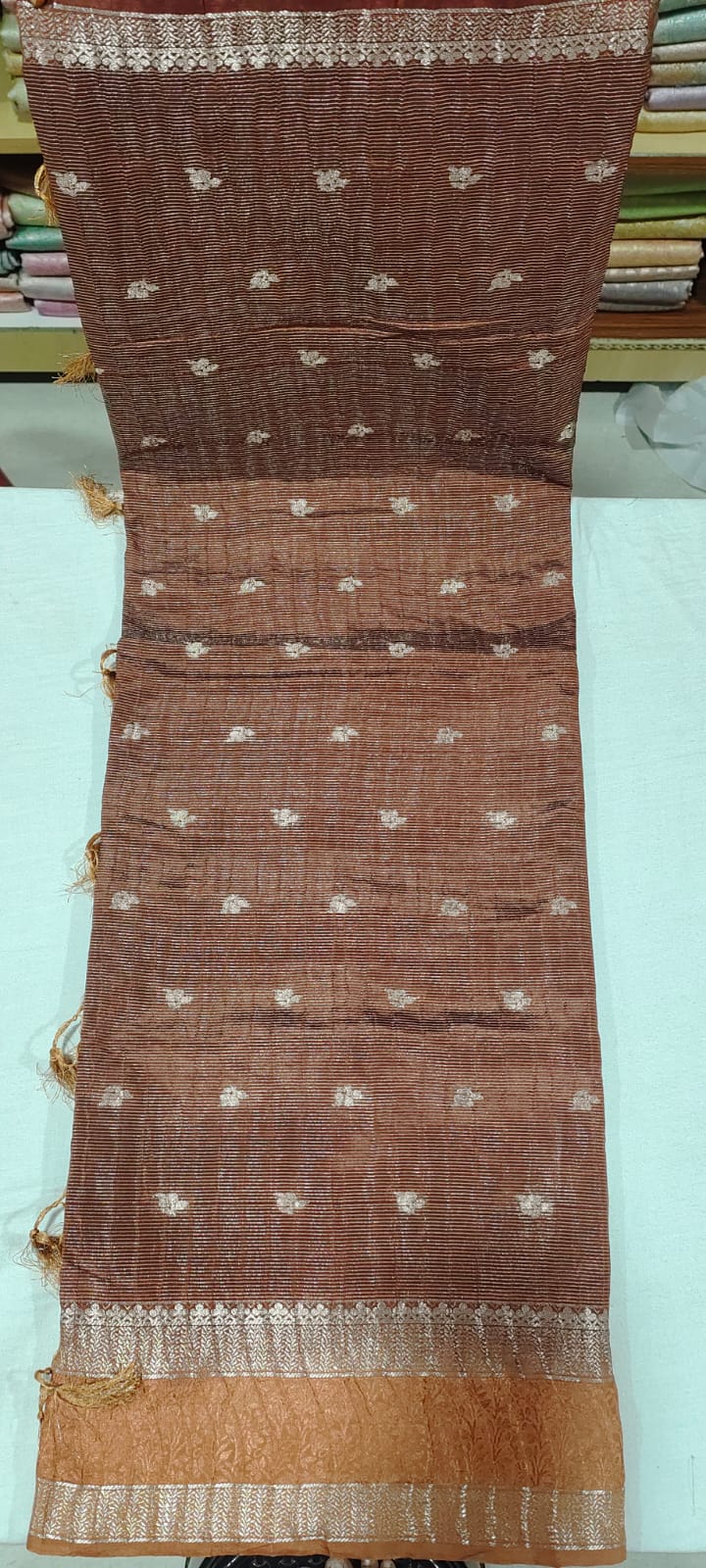 PP3002 Chocolate brown pattu saree online at Hyderabad Bangalore contrast Rust Orange border