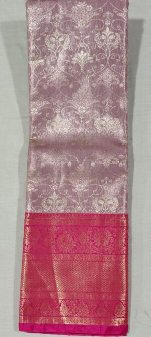 JJ1024 Onion pink Kanchi pattu saree online at Hyderabad Bangalore contrast pink border