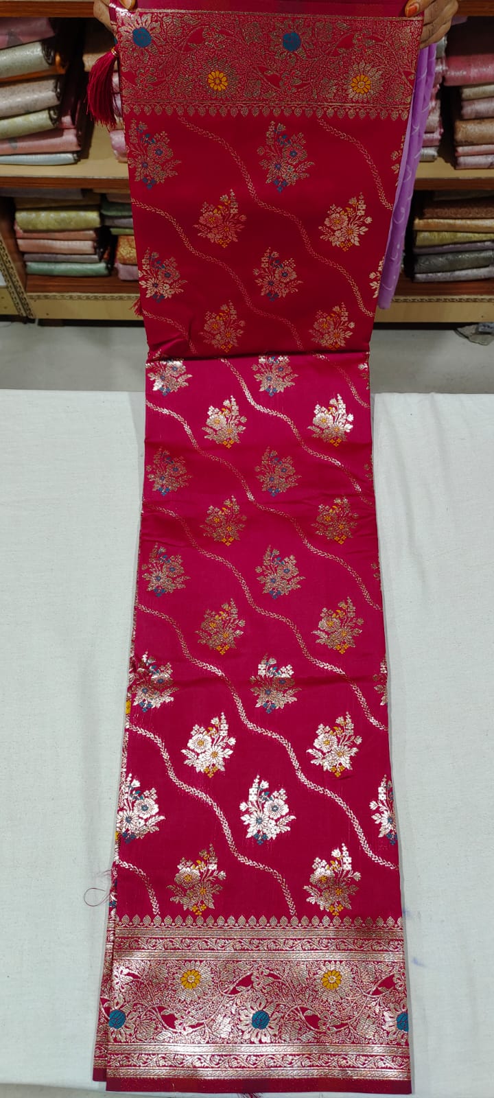 PP3020 Maroon banarasi silk saree online at Hyderabad Bangalore