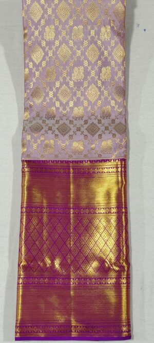 NN1012 Lavender kanchipuram wedding silk saree online at Hyderabad Bangalore contrast purple border
